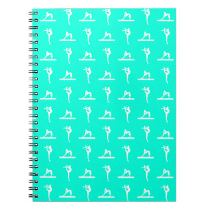 Carnet de gymnastique de turquoise
