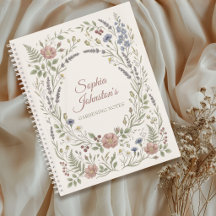 Carnet de jardin de cottage personnalisé