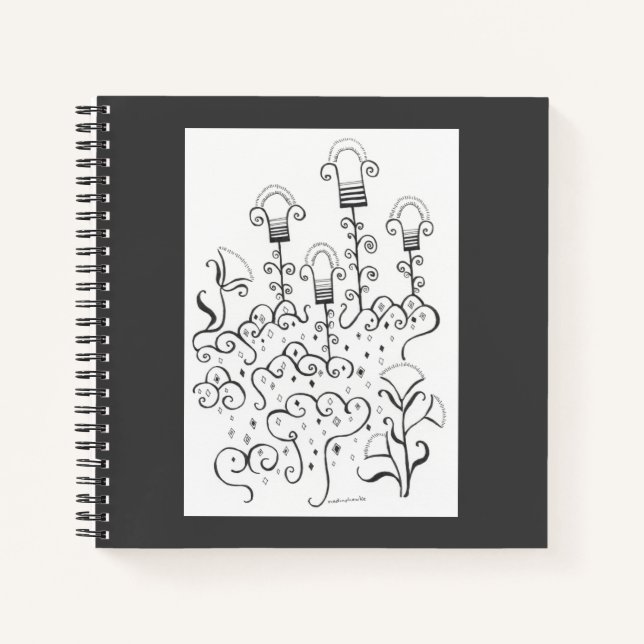 Carnet de jardin fleuri inspiré de la Grèce de Myc (Devant)