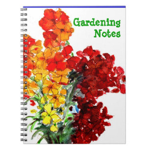Carnet de jardinage de fleurs d'araignée et d'oran