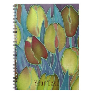 Carnet de journal à frontières spirales des Tulipe