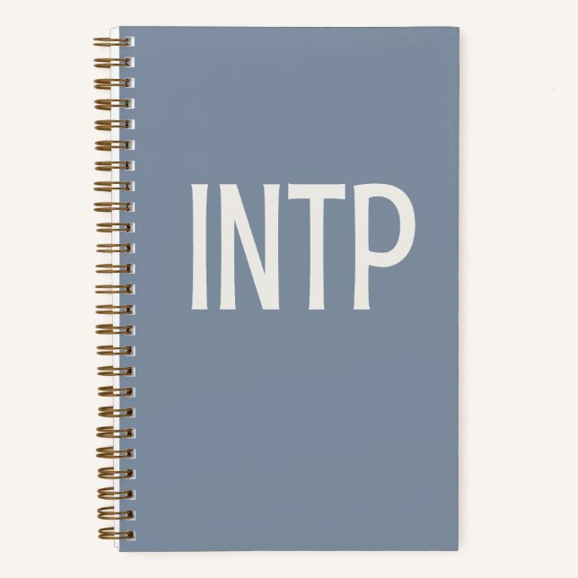 CARNET de journal bleu personnalisé INTP (Recto)