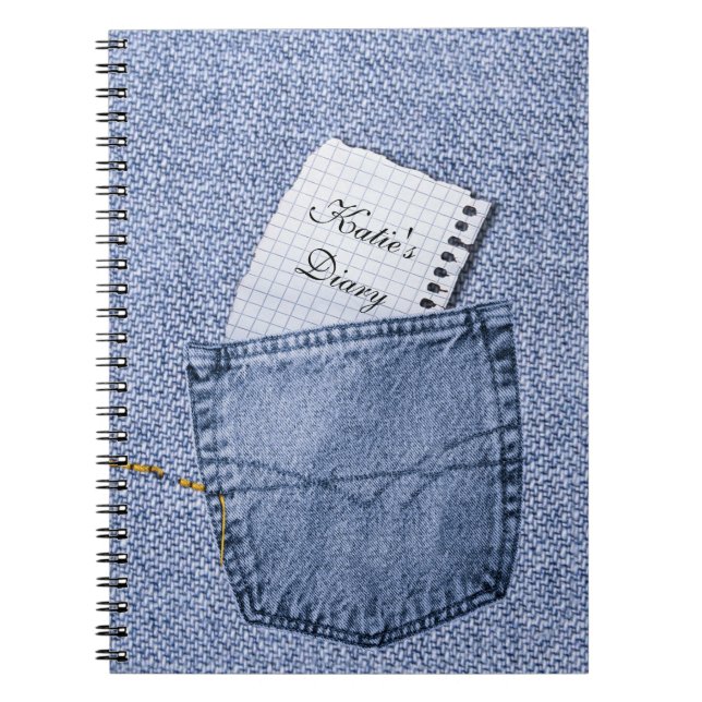 Carnet de journal du Bloc-notes de poche Jeans (Devant)