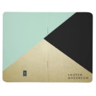 Carnet de journal personnalisé Chic Gold Black Mon