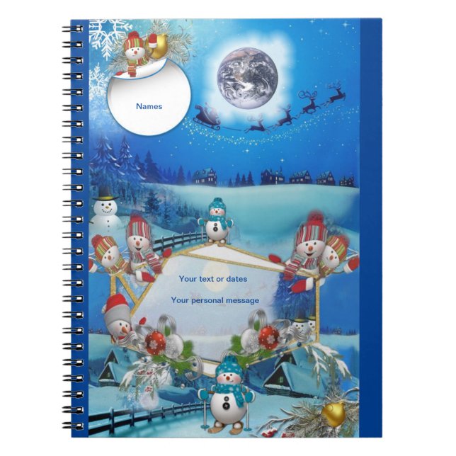 Carnet de la carte d'hiver du Nouvel An (Devant)