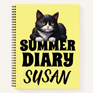 CARNET DE LA JOURNALITÉ D'ÉTÉ CUTE CHAT PERSONNALI