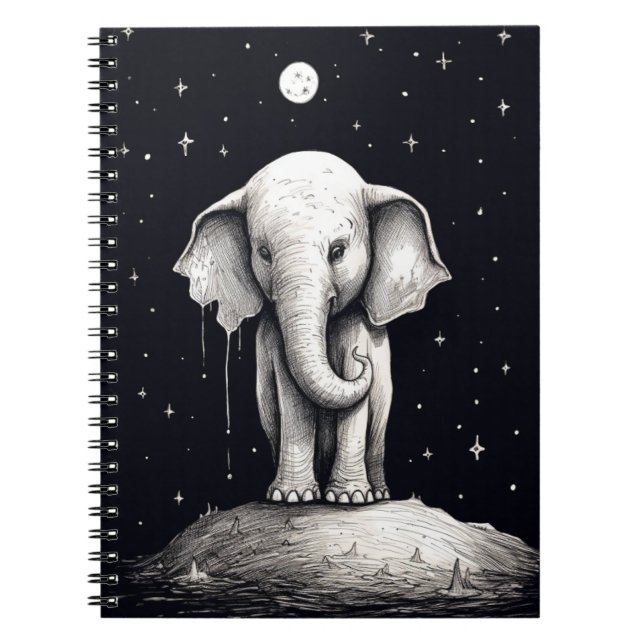 Carnet de la lune triste éléphante (Devant)
