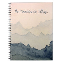 Carnet de la spirale de la montagne Watercolor