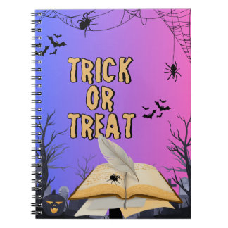 Carnet de la spirale d'Halloween - Écriture de jou