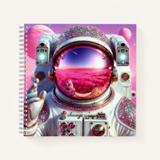 Carnet de l'astronaute rose.