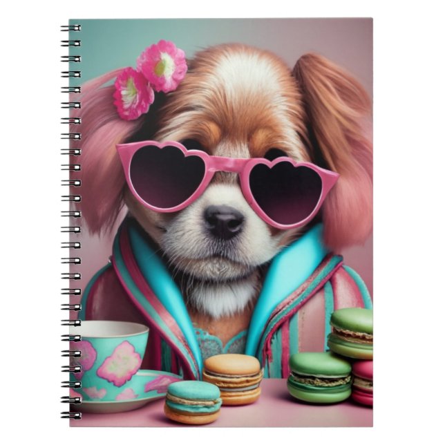 Carnet de l'école d'écriture coloré Doggie (Devant)