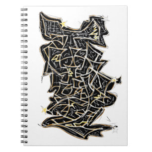 Carnet de lettres graffitis noirs