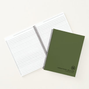 Carnet de liste de contrôle de monogramme classiqu