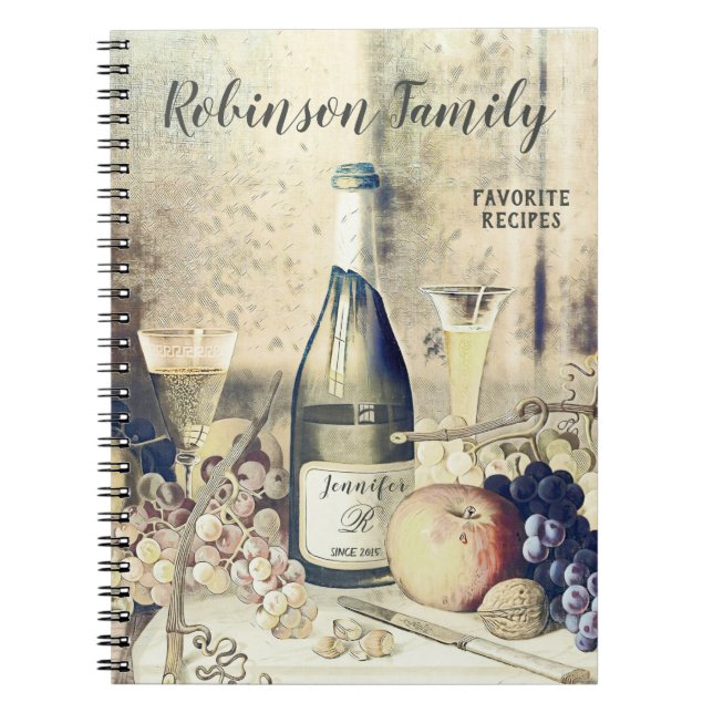 Carnet de livre de recettes italien personnalisé (Devant)