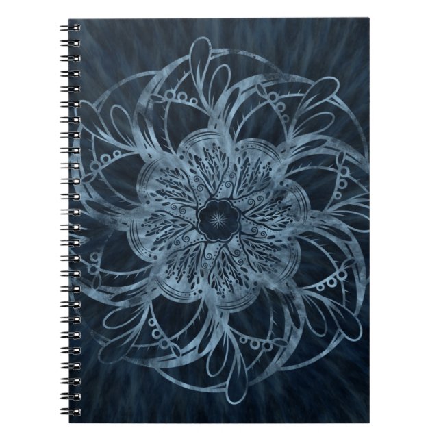 Carnet de Mandala en bleu profond (Devant)