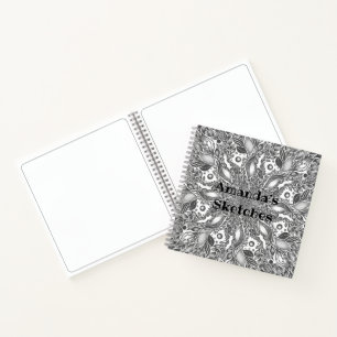 Carnet de mandala en feuille rouge
