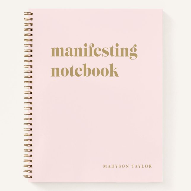 Carnet de manifeste rose simple (Devant)