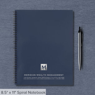 Carnet de marque avec Monogramme d'entreprise