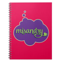 Carnet de Misandry (vert sur le pourpre)