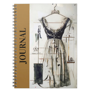 Carnet de mode vintage avec habillage