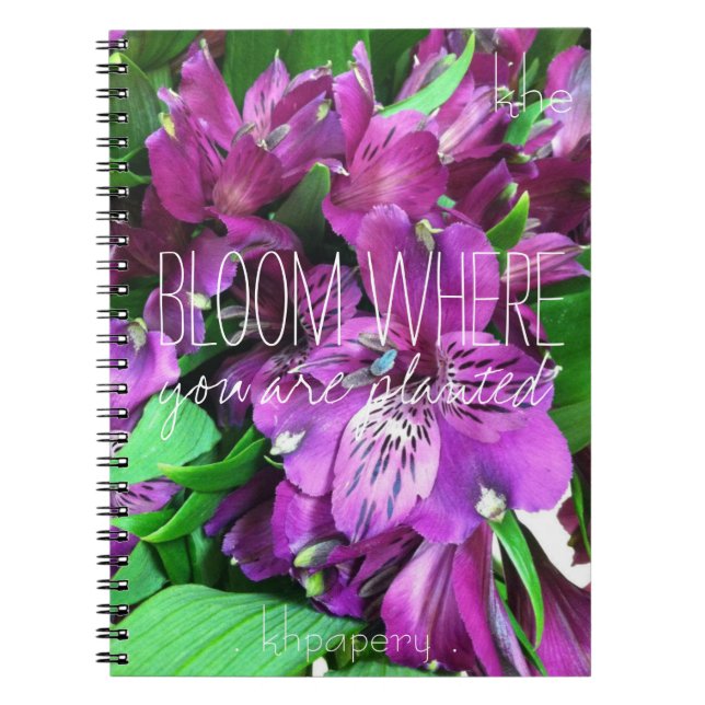 Carnet de monogramme de fleur (Devant)
