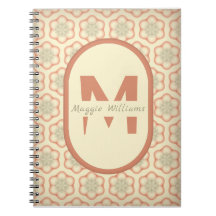 Carnet de monogramme moderne personnalisé