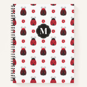 Carnet de monogramme rouge miette