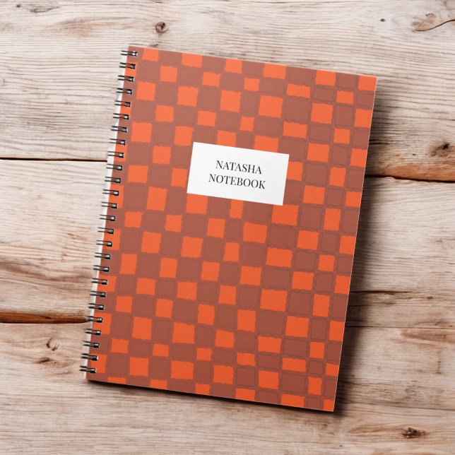 Carnet de Motif Brown de tableau de bord orange gr (Créateur téléchargé)