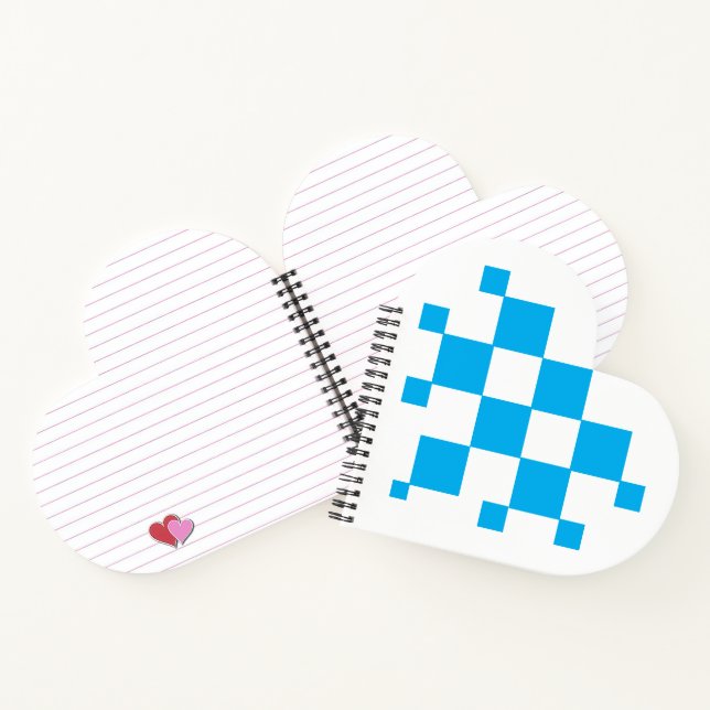 Carnet de Motif géométrique en forme cardiaque (Intérieur)