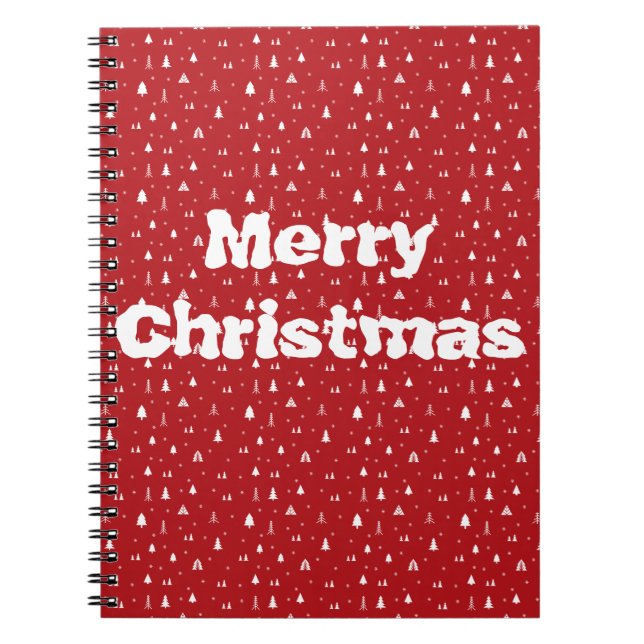 Carnet de Noël Arbres et Snowflakes (Devant)