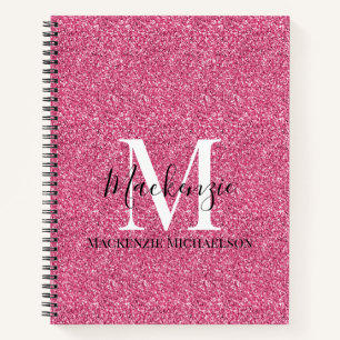 Carnet de nom de la Parties scintillant rose fille
