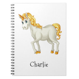 Carnet de nom personnalisé Cute Unicorn