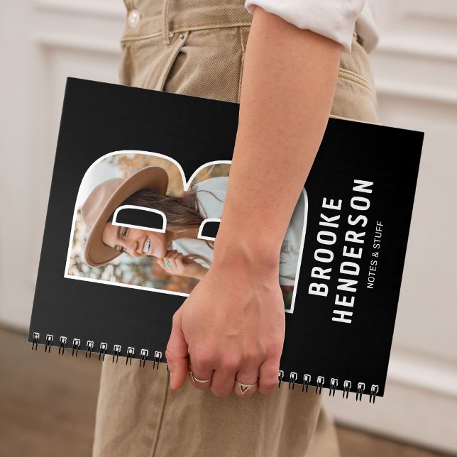 Carnet de notes à monogramme photo initial « B » m (Créateur téléchargé)