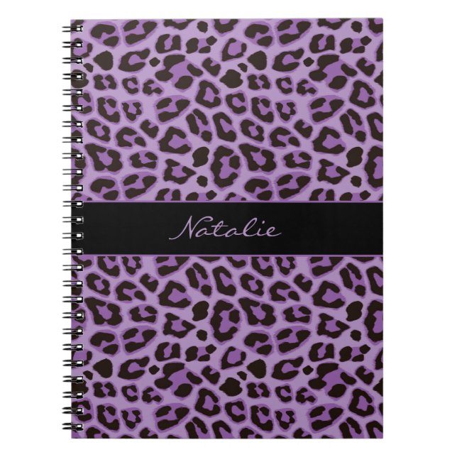 Carnet de notes à motif de peau imprimée léopard (Devant)