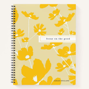 Carnet de notes à motif floral citation Focus On T