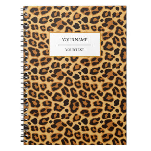 Carnet de notes à motif peau d'animal léopard