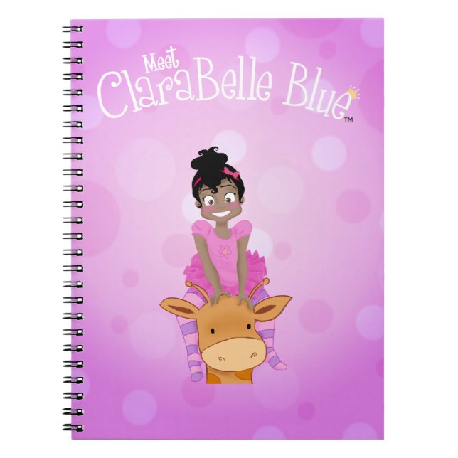 Carnet de notes à spirale bleu de ClaraBelle (Devant)