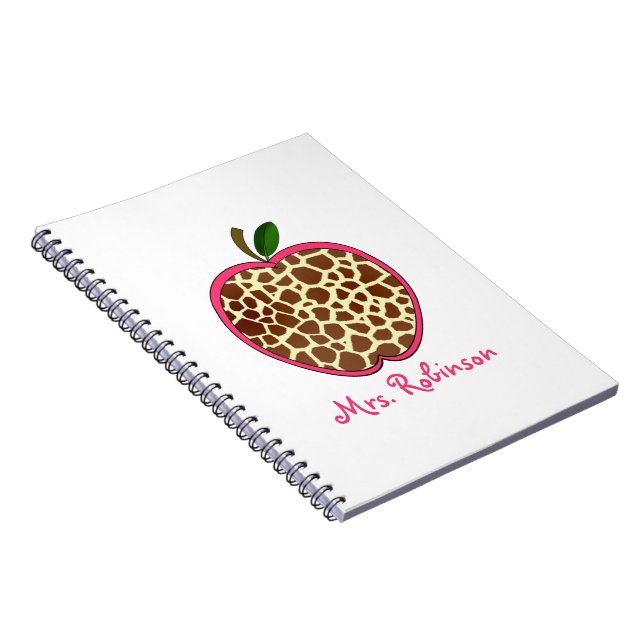 Carnet de notes à spirale d'Apple d'impression de (Côté Droit)