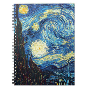 Carnet de notes à spirale d'art de nuit étoilée