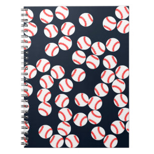 Carnet de notes à spirale de base-ball