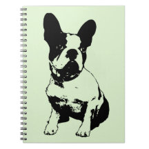 Carnet de notes à spirale de bouledogue français