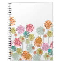 Carnet de notes à spirale de Fluffies de printemps