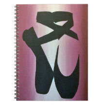 Carnet de notes à spirale de pantoufles de ballet