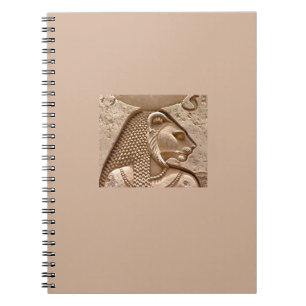 Carnet de notes à spirale de Sekhmet de divinité