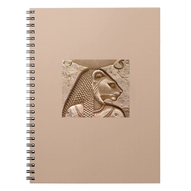 Carnet de notes à spirale de Sekhmet de divinité (Devant)