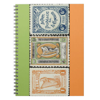 Carnet de notes à spirale de timbre de l'Irlande