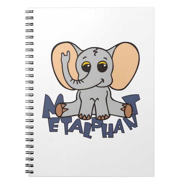 Carnet de notes à spirale d'éléphant de Metalphant (Devant)