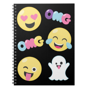 Carnet de notes à spirale d'émotions d'OMG Emoji
