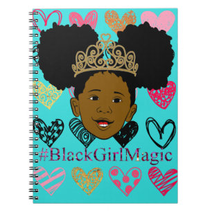Carnet de notes à spirale magique de fille de noi
