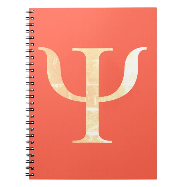 Carnet de notes à spirale orange de symbole de la (Devant)
